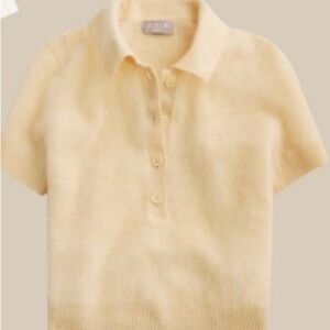 J. Crew Women's Light Cream Polo Sweater